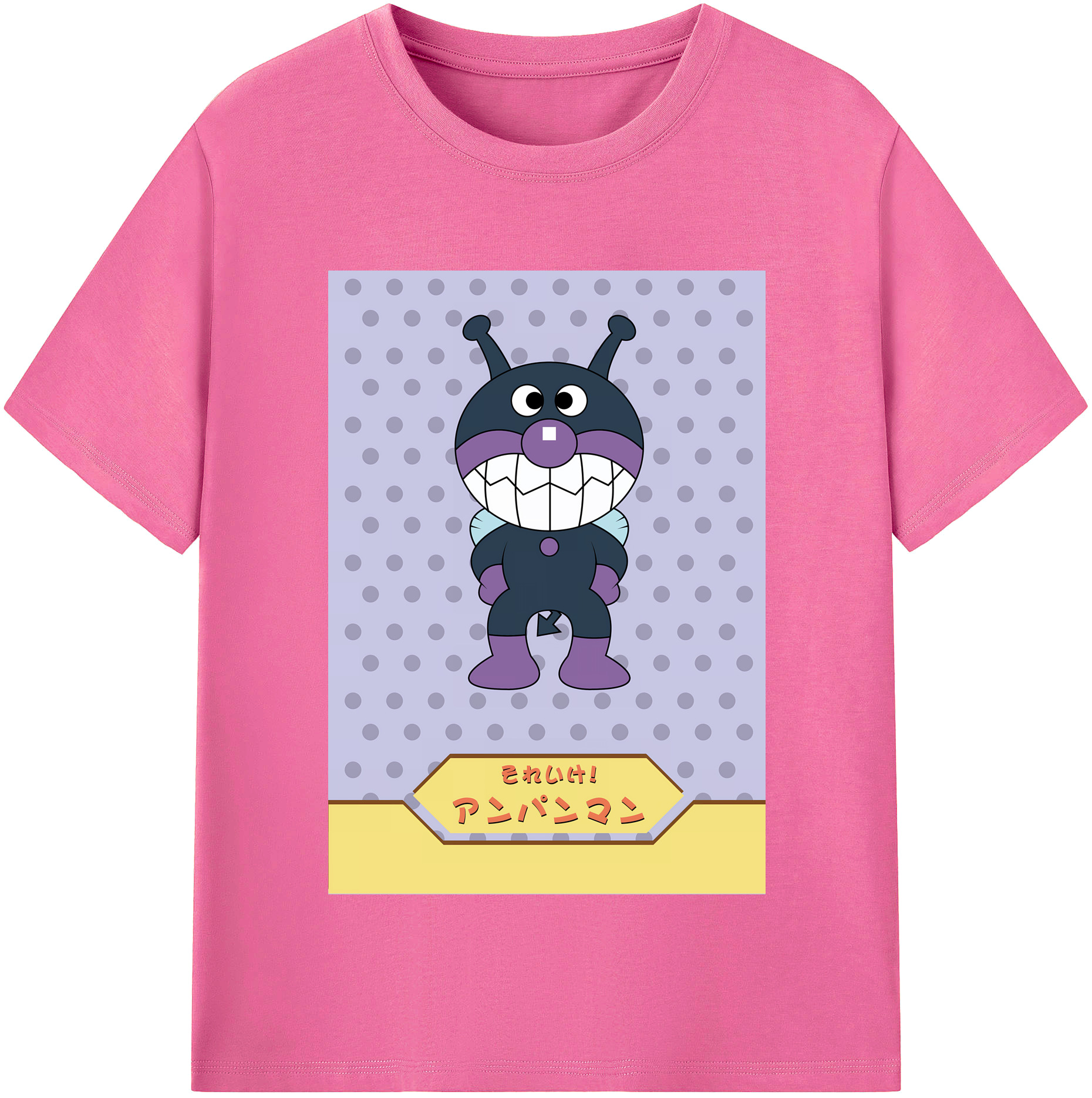 （画像用） アンパンマン Anpanman レディースカジュアルプリントTシャツ（綿100％）